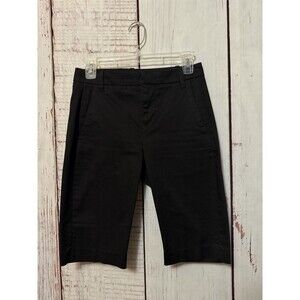 Vince Coin Pocket Bermuda Shorts Cotton Stretch Black Size 0